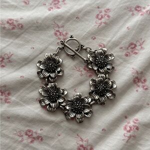 Floral Silver Bracelet